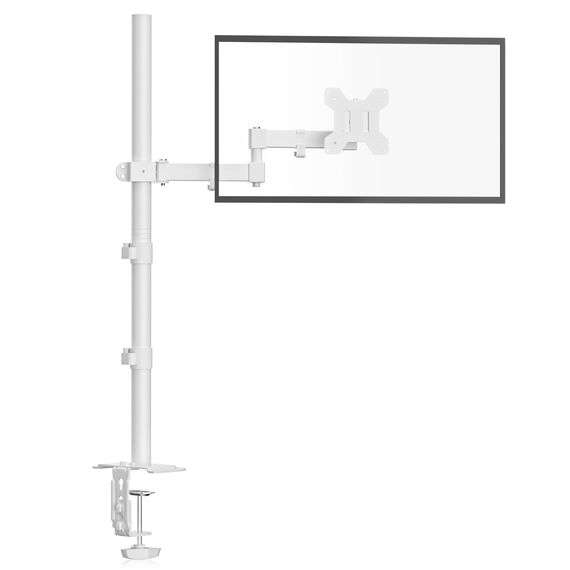 Bracwiser einzelnen Voll einstellbare Stehhöhe Monitorarm Standhalterung 800 mm hoch für Monitor Computerbildschirm 13 15 17 19 20 22 23 24 26 27 30 32 Zoll VESA 75 100,Weiß, MD7821W