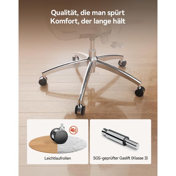 SIHOO M57 Ergonomischer Bürostuhl mit 3-Wege-Armlehnen, Lendenwirbelstütze und Verstellbarer Kopfstütze Hohe Rückenlehne Neigungsfunktion