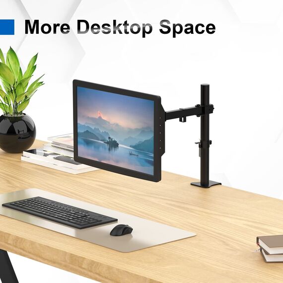 GRIFEMA Monitor Halterung, für 13-32 Zoll Bildschirm, Monitor Stand Monitor Arm Höhenverstellbar Drehungbar, Monitorhalterung Max 9Kg, Bildschirmhalterung Vesa 75x75 / 100x100, Schwarz, GB2001-1