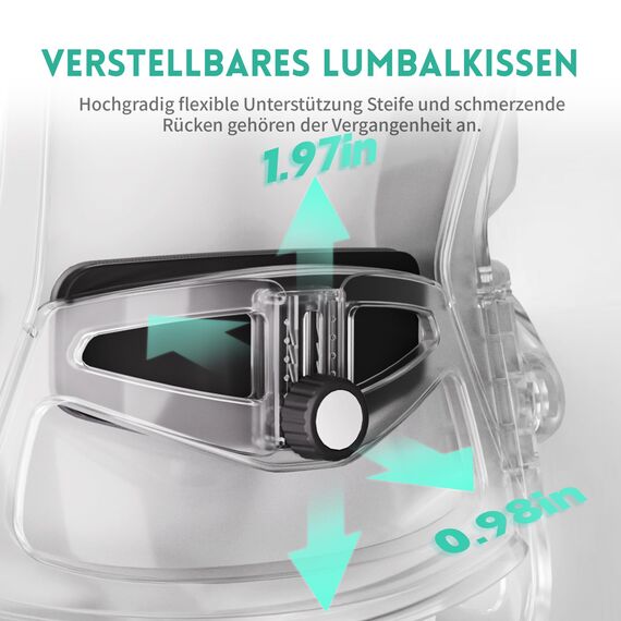 Tweakio Bürostuhl Ergonomisch, S-förmiger Schreibtischstuhl mit Verstellbaren Armlehnen, Ergonomischer Bürostuhl, Office Chair 90°Flip-Up Armlehne, Extra Breites Kissen Büro Stuhl & Gaming Stuhl