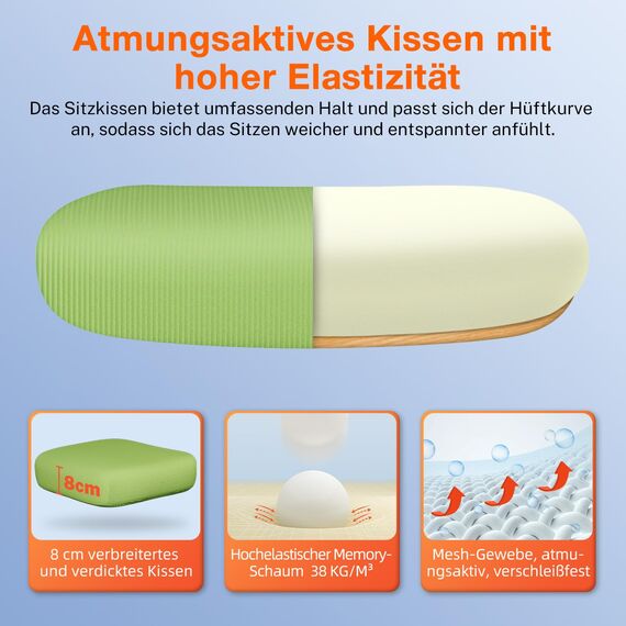 Aiidoits Bürostuhl, Bürostuhl Ergonomisch mit Lendenwirbelstütze, Klappbaren Armlehnen und Höhenverstellbarer, Wippfunktion bis 135°, Chefsessel 150 kg, Grün