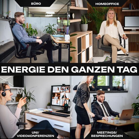 VALKENSTOL M5 Bürostuhl Ergonomisch Testsieger Höhenverstellbare Rückenlehne und Einstellbare Sitztiefe, Mesh-Sitz, Schreibtischstuhl gesunder Rücken auch für Grosse Menschen, Chefsessel