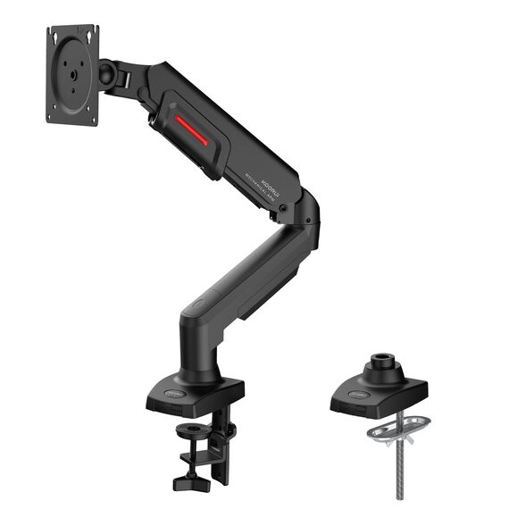 KOORUI Monitor Halterung Für 17-32 Zoll Flach & Curved Bildschirme, Gasdruckfeder Arm, VESA 75 & 100 mm Tischhalterung, Höhenverstellbar mit Neigungen, Schwenken, Dreht