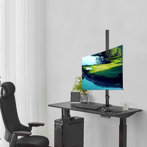 Pholiten Monitor Halterung, extra höhe 800mm Monitorhalterung, vollständig Verstellbarer höher Monitorhalterung für 13-32-Zoll-LCD-Bildschirme, hält bis zu 10 kg (MD9801)