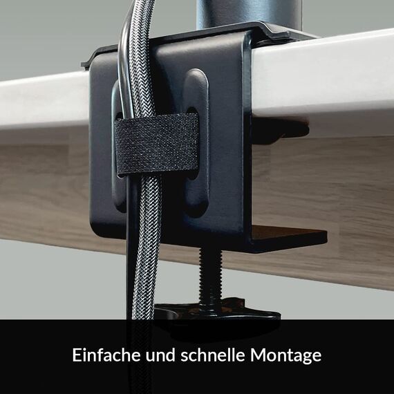 ARCTIC X1-3D - Monitorarm mit Gasliftarm für einen Monitor, Monitor Halterung für bis zu 40″/43″ Ultrawide, bis 10 kg/22 Ibs, mit Kabelmanagement, neigbar, schwenkbar, höhenverstellbar - Schwarz