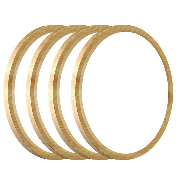 slochi LED Deckenleuchte Flach 24W 2800LM, 3Farben - 3000K/4000K/6500K, Ø30CM Deckenlampe IP54 Wasserfest Rund Badlampe, LED Lampen für küche Badezimmer Schlafzimmer Flur Wohnzimmer, 4Stück Wooden