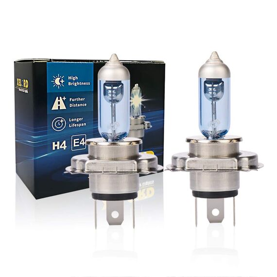 XELORD H4 Scheinwerferlampe Birne 55W 12V Auto Abblendlicht Fernlicht lampen mit Zulassung-2 Stück