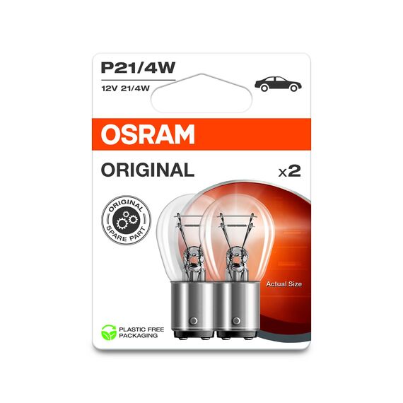 Osram P21/4W Lampen Autolampen 21/4W 7225-2BL (Packung mit 2)