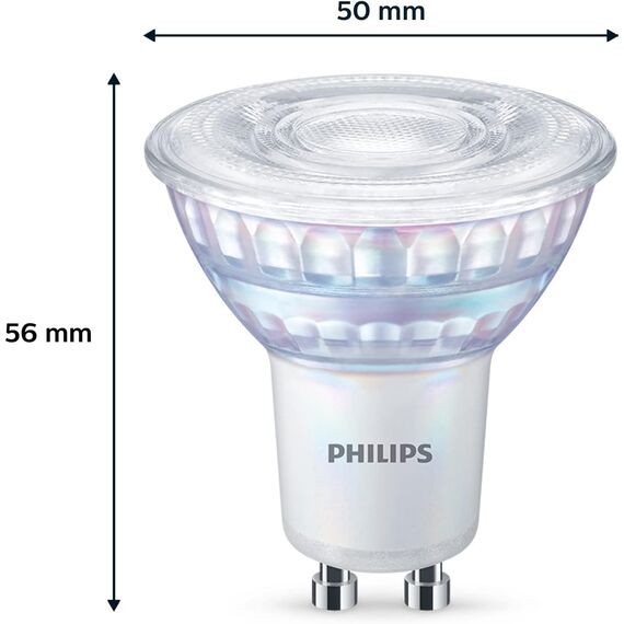 Philips LED Classic GU10 Lampen Warm Glow 6-er Pack (50 W), dimmbare Reflektor LED Spots mit warmweißem Licht, energiesparende Lampen mit langer Nutzlebensdauer, Warmglow Dimmbar