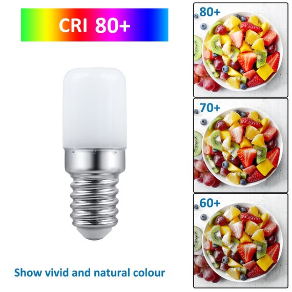 SCNNC LED Lampen T18 E14 Kühlschranklampe 3W AC230V, 300LM Warmweiß 3000K, Nicht Dimmbar, Entspricht 30W Glühlampe, E14 LED für Kühlschrank, Salzlampe, Nähmaschine, Nachtlicht, 2 Stück