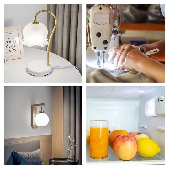 SCNNC LED Lampen T18 E14 Kühlschranklampe 3W AC230V, 300LM Kaltweiß 6000K, Nicht Dimmbar, Entspricht 30W Glühlampe, E14 LED für Kühlschrank, Salzlampe, Nähmaschine, Nachtlicht, 2 Stück