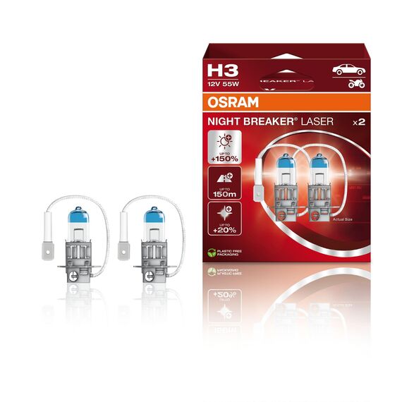 OSRAM H3 Glühlampe Fernscheinwerfer 55W Fernlicht Birne 64151NL-2HB
