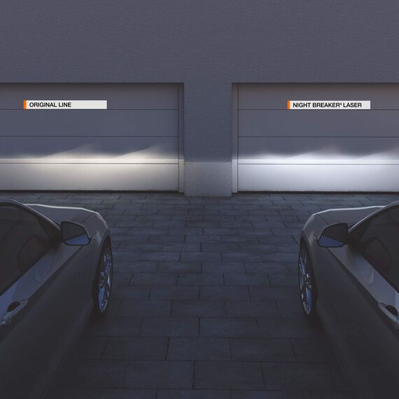 Osram NIGHT BREAKER LASER H7, +150% mehr Helligkeit, Halogen-Scheinwerferlampe, 64210NL-2HB, 12V PKW, Hängebox (2 Lampen)