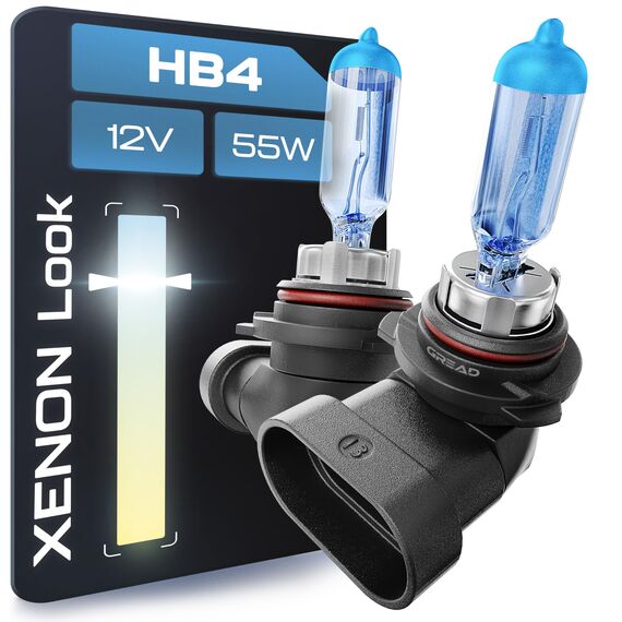 Gread - 2x HB4 Halogen Leuchte in Xenonoptik - white - 8500k 55W - eintragungsfrei