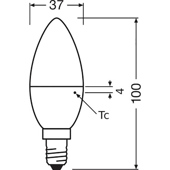 Osram LED Base Classic B, in Kerzenform mit E14-Sockel, Nicht Dimmbar, Ersetzt 40 Watt, Matt, Warmweiß - 2700 Kelvin, 40-Pack