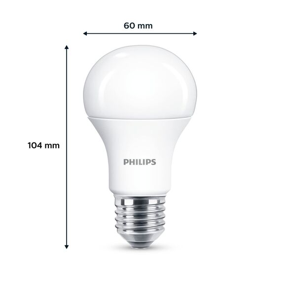 Philips LED Classic E27 Lampen 6-er Pack (75 W), matte LED Lampen mit warmweißem Licht, energiesparende Lampen mit langer Nutzlebensdauer, alte Generation