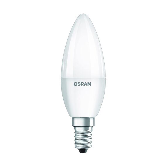 Osram LED BASE Classic B40, matte Filament LED-Lampen aus Glas für E14 Sockel, Kerzenform, Warmweiß (2700K), 806 Lumen, Ersatz für herkömmliche 40W-Glühbirnen, 5er-Box