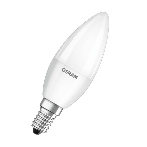 Osram LED BASE Classic B40, matte Filament LED-Lampen aus Glas für E14 Sockel, Kerzenform, Warmweiß (2700K), 806 Lumen, Ersatz für herkömmliche 40W-Glühbirnen, 5er-Box