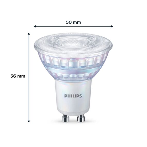 Philips LED Classic GU10 Lampen Warm Glow 2-er Pack (35 W), dimmbare Reflektor LED Spots mit warmweißem Licht, energiesparende Lampen mit langer Nutzlebensdauer, Warmglow Dimmbar