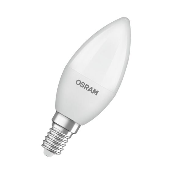Osram LED BASE Classic B40, matte Filament LED-Lampen aus Glas für E14 Sockel, Kerzenform, Kaltweiß (4000K), 806 Lumen, Ersatz für herkömmliche 40W-Glühbirnen, 3er-Box