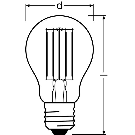 Osram LED BASE Classic A100, klare Filament LED-Lampen aus Glas für E27 Sockel, Birnenform, Warmweiß (2700K), 1521 Lumen, Ersatz für herkömmliche 100W-Glühbirnen, 3er-Box