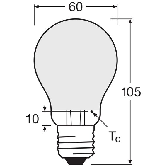 Osram LED BASE Classic A100, matte Filament LED-Lampen aus Glas für E27 Sockel, Birnenform, Warmweiß (2700K), 1521 Lumen, Ersatz für herkömmliche 100W-Glühbirnen, 3er-Box