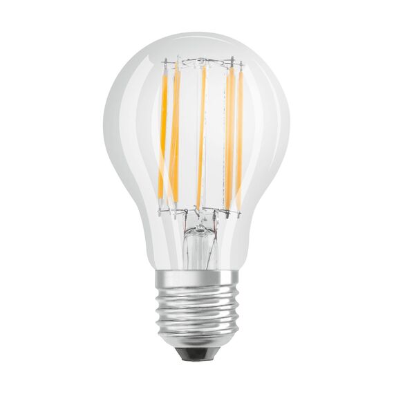 Osram LED BASE Classic A100, klare Filament LED-Lampen aus Glas für E27 Sockel, Birnenform, Warmweiß (2700K), 1521 Lumen, Ersatz für herkömmliche 100W-Glühbirnen, 3er-Box