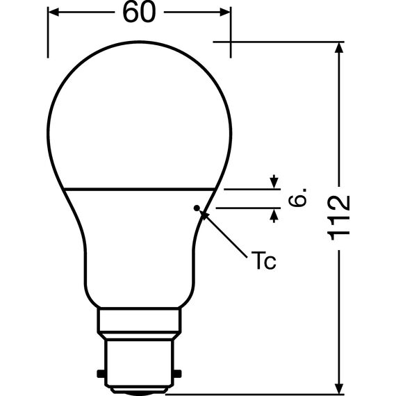 Osram LED-Lampe | Sockel: B22d | Kaltweiß | 4000 K | 8,50 W | matt | LED BASE CLASSIC A, Weiß