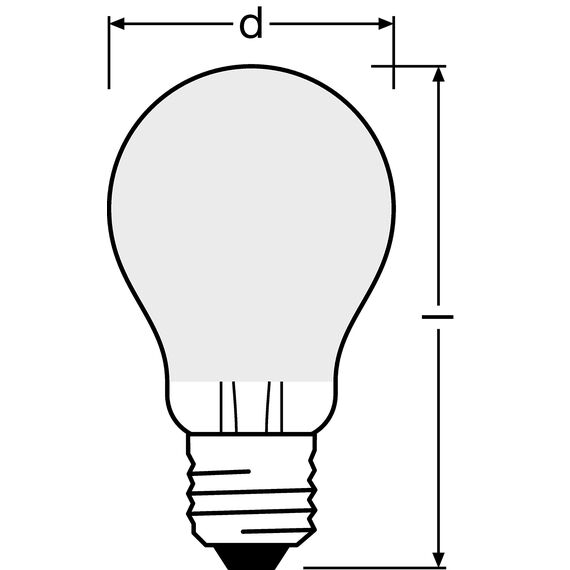 Osram LED BASE Classic A60, matte Filament LED-Lampen aus Glas für E27 Sockel, Birnenform, Kaltweiß (4000K), 806 Lumen, Ersatz für herkömmliche 60W-Glühbirnen, 3er-Box