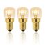 Caldarax 3 Stück Backofenlampe T22 E14 Dimmbar, 2700K Warmweiß, Backofen Lampe Bis 300°C Hitzebeständiges, 80LM, E14 Edison Glühbirne, Für zu Salzlampe, Backöfen, Kühlschränke, Mikrowellen