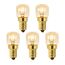 Caldarax 5 Stück Backofenlampe T22 E14 Dimmbar, 2700K Warmweiß, Backofen Birne Bis 300°C Hitzebeständiges, 160LM, E14 Edison Ersatzglühbirne Für zu Backöfen, Kühlschränke, Salz-Lampen, Mikrowelle
