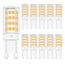 TIAFELNGLY G9 LED Warmweiß 5W, LED Lampen G9 Leuchtmittel, ersetzt 30W 40W 50W Halogenlampen, 360°Abstrahlwinkel L-E-D Birne 10-er Pack