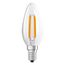 OSRAM LED-Lampe in klassischer Minikerzenform, mit dekorativem LED-Filament im Frosted Design, Energieeffizienzklasse A, E14, 1.2 W, 255 lm, 2700 K, coolweiß. Ohne Aufwärmen, sofort 100% Licht.