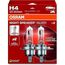 Osram NIGHT BREAKER SILVER H4, +100% mehr Helligkeit, Halogen-Scheinwerferlampe, 64193NBS-2HB, 12V Pkw, Hängebox (2 Lampen)