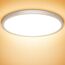 NIBSHOOM LED Deckenleuchte, 24W 2400LM Superschlanke Deckenlampe 3000K IP44 Wasserfest für Wohnzimmer Badezimmer Schlafzimmer Küche Flur Balkon, Rund und Flach Modern Led Lampen Ø300*H24mm, Warmweiß