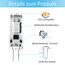 I-SHUNFA G4 LED Lampen, 0.6W LED Birnen, 12V, 70LM, Warmweiß 3000K Ersatz für 6-10W Halogenlampen, G4 Stiftsockellampe Nicht Dimmbar, Mini Glühlampe, 6er Pack