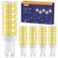 TASMOR G9 LED-Glühbirnen 8W, Cool White 6500K, entspricht 80W Halogen-Glühbirnen, kein Flimmern, nicht dimmbar, energiesparende LED-Glühbirnen, 5er Pack