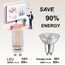 Goopig GU10 LED Lampen Mais 3,5W Extra Warmweiss 2200K Ersetzt 40W, 6er Pack, 320lm Leuchtmittel, Flimmerfrei, Nicht Dimmbar T22 Klar Zylinder Form Lampen, Abstrahlwinkel 360° Birnen