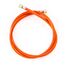 Gasschlauch 150 cm, 1/4" links, Winterfest und flexibel, Orange - ideal für Gasgrills, Heizstrahler, Hockerkocher, Gaskocher, Lampen, uvm.