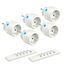 Funksteckdosen mit Fernbedienung,TÜV-zertifiziert, 10A,2300W, Reichweite 30m, Funkschalter Set Selbstlern-Funktion für Lampen, Ventilatoren, 5er Steckdosen