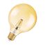 Osram LED-Lampen, Vintage-Edition, 35 Watts Ersatz, E27, Globe, 2400 Kelvin, Warm Comfort Light, Klares Glas, single Pack