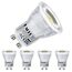 EACLL Mini GU10 LED Tageslichtweiß 4.5 Watt Ersetzt 40W Halogen Leuchtmittel, 4er-Pack, 360lm 5000K Birnen, AC 230V Flimmerfrei Strahler, Abstrahlwinkel 38° Spot, Nicht Dimmbar Reflektor Lampen