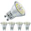 EACLL Mini GU10 LED Tageslichtweiß 3.5 Watt Ersetzt 50W Halogen Leuchtmittel, 4er-Pack, 385lm 5000K Birnen, AC 230V Flimmerfrei Strahler, Abstrahlwinkel 120° Spot, Nicht Dimmbar Reflektor Lampen Ø35MM