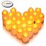 Litake LED Kerzen,Teelichter 24 Realistische Flackernde Flammenlose Dekorations-Kerzen Warme Weiße Elektrische Tee Lampen für Hochzeiten Geburtstag Feste Halloween Haus Abendessen Party Dekoration