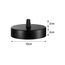 Deckenbaldachin 100x20mm,Anschlussdose aus Metall,1 Loch Runder Lampenschirm - Deckenrosette - Mattschwarz,alle Lampen Geeignet (4 pcs)