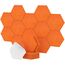 Hexagon Akustikplatten selbstklebend 12St., TONOR Schallabsorber Schallschutz mit Hochdichte Wandfliesen Schall Dämmung 30x26x1cm für Studio, Büro, Akustische Behandlung und Wanddekoration Orange