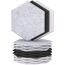 Hexagon Akustikpaneele selbstklebend 18 Stücke,TONOR 30x26x0,9cm Schallschutz Schalldämmung Schallschutzplatten, 6 St.Grau + 6 St.Schwarz + 6 St.Weiß
