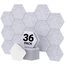 Hexagon Schalldämmung selbstklebend 36 Stücke, TONOR Schallabsorber Schallschutz mit Hochdichte Wandfliesen Acoustic Panel 30x26x1 cm für Studio, Büro, Akustische Behandlung und Wanddekoration Grau