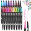 Dual Brush Pen Set - 24 Farben Aquarellstifte Filzstifte Set , Manga Stifte, Kalligraphie Stifte Kit für Aquarell Handlettering Bullet Journal, Fasermaler(1-2 mm) und Fineliner(0,4 mm)