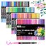 FURNIZONE Filzstifte Doppelseitig 72 Farben Dual Brush Pen Set Brush Marker Pinselstifte Journal Zubehör Stifte für Handlettering Ausmalen Erwachsene